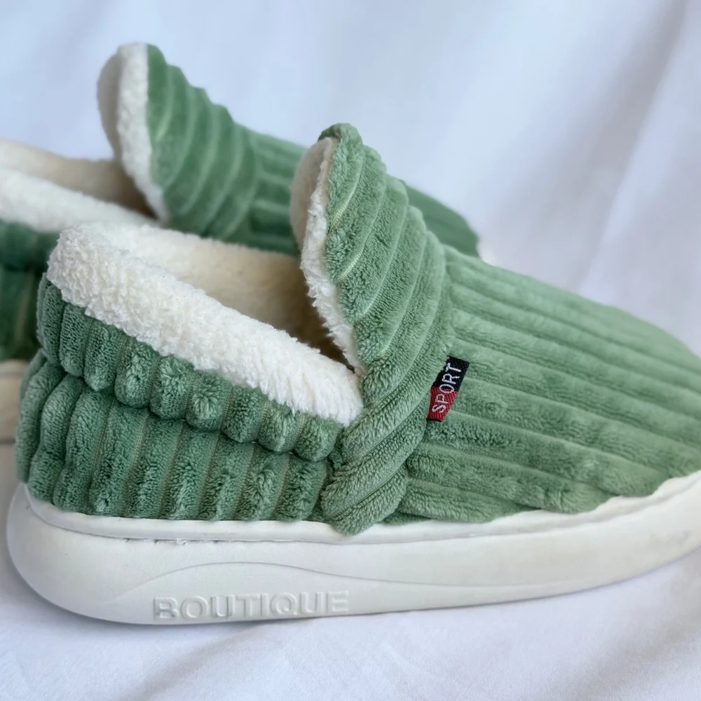 Comfy Green Kids Slippers